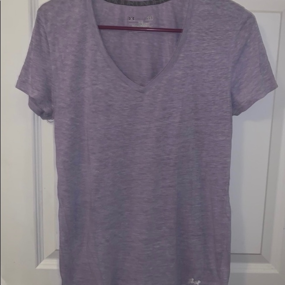 Women’s Under Armour Purple Heathered VNeck SS Tee